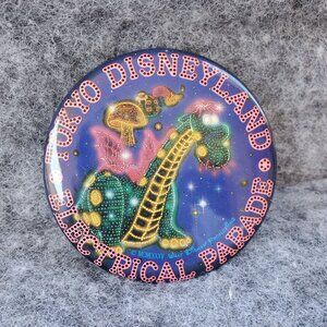 VTG Tokyo Disneyland Electrical Parade Button Pin 1985 Featuring Pete's Dragon
